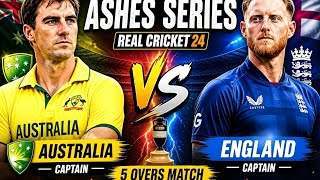 Real Cricket 24 Ashes Series | England vs Australia | 5 Overs Thriller Match🔥
