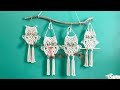 How to make a simple Macrame Owl wall hanging/ Super easy/ Small macrame projects for beginners