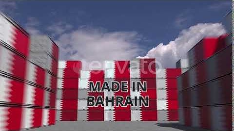Many Cargo Containers with MADE IN BAHRAIN Text | Motion Graphics - Envato elements