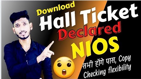 Nios Hall Ticket Declared Download Now || Practical Examination || Jan - Feb 2021|| ‎@Manish Verma