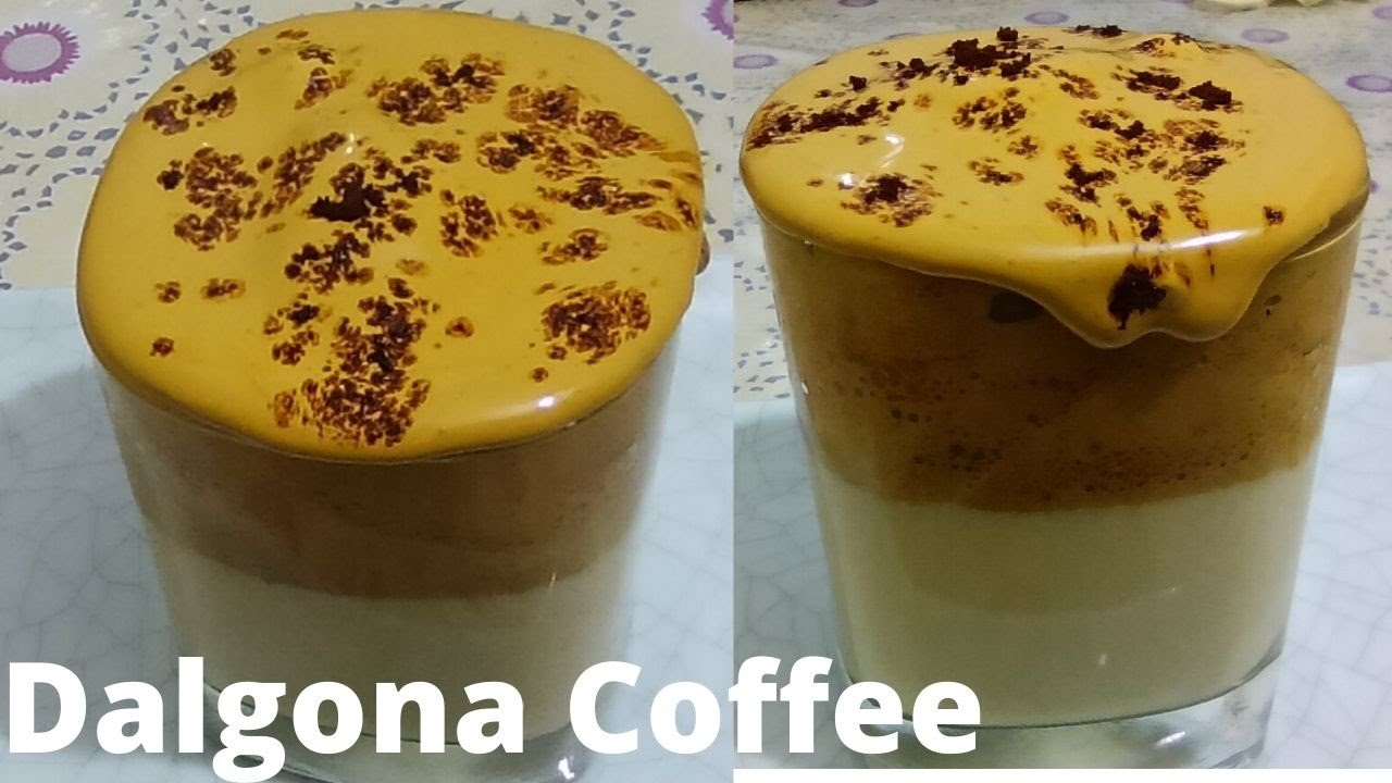 ২ মিনিটে বানিয়ে ফেলুন ডালগোনা কফি II Dalgona coffee recipe bangla