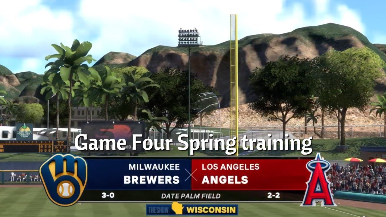 MLB the Show 24 Brewers vs Angels Game 4 Spring training 
