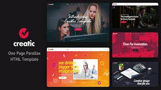 Creatic - One Page Parallax Html Template Themeforest Website Templates And Themes