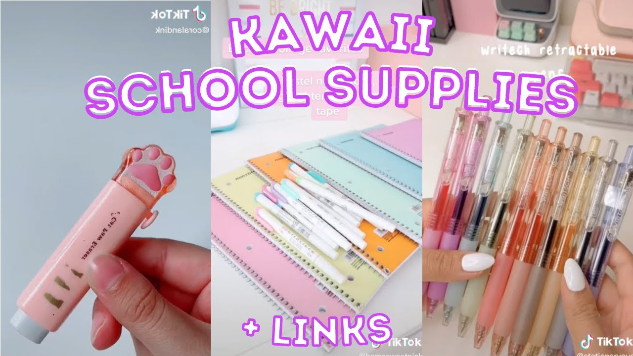 Kawaii & Aesthetic School Supplies with links pt.3 Kawaii School