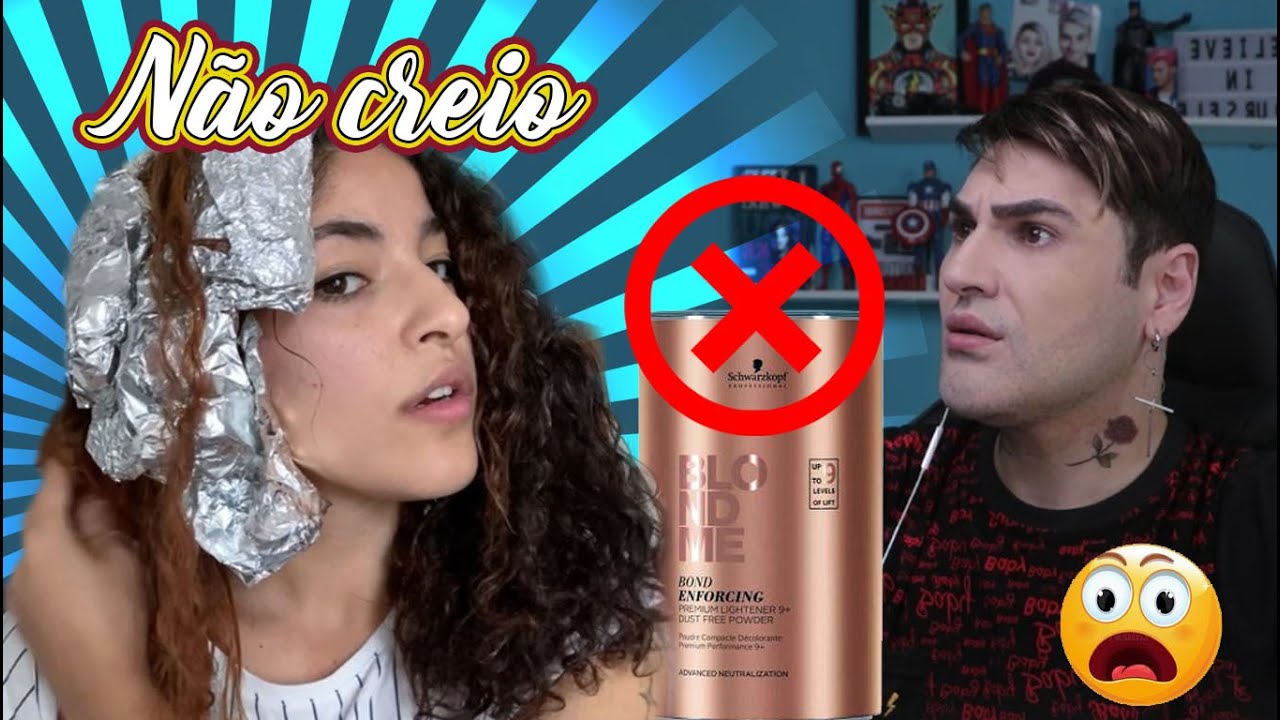 ELA TROCOU O BLOND ME POR OUTRO PÓ DESCOLORANTE 😱 EU TO PASSADO! O QUE SERÁ DESSE  CABELO CACHEADO?