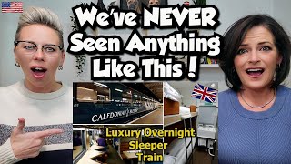 American Couple Reacts: Scotland to England: Luxury Overnight Sleeper Train! The Caledonian! *WOW*