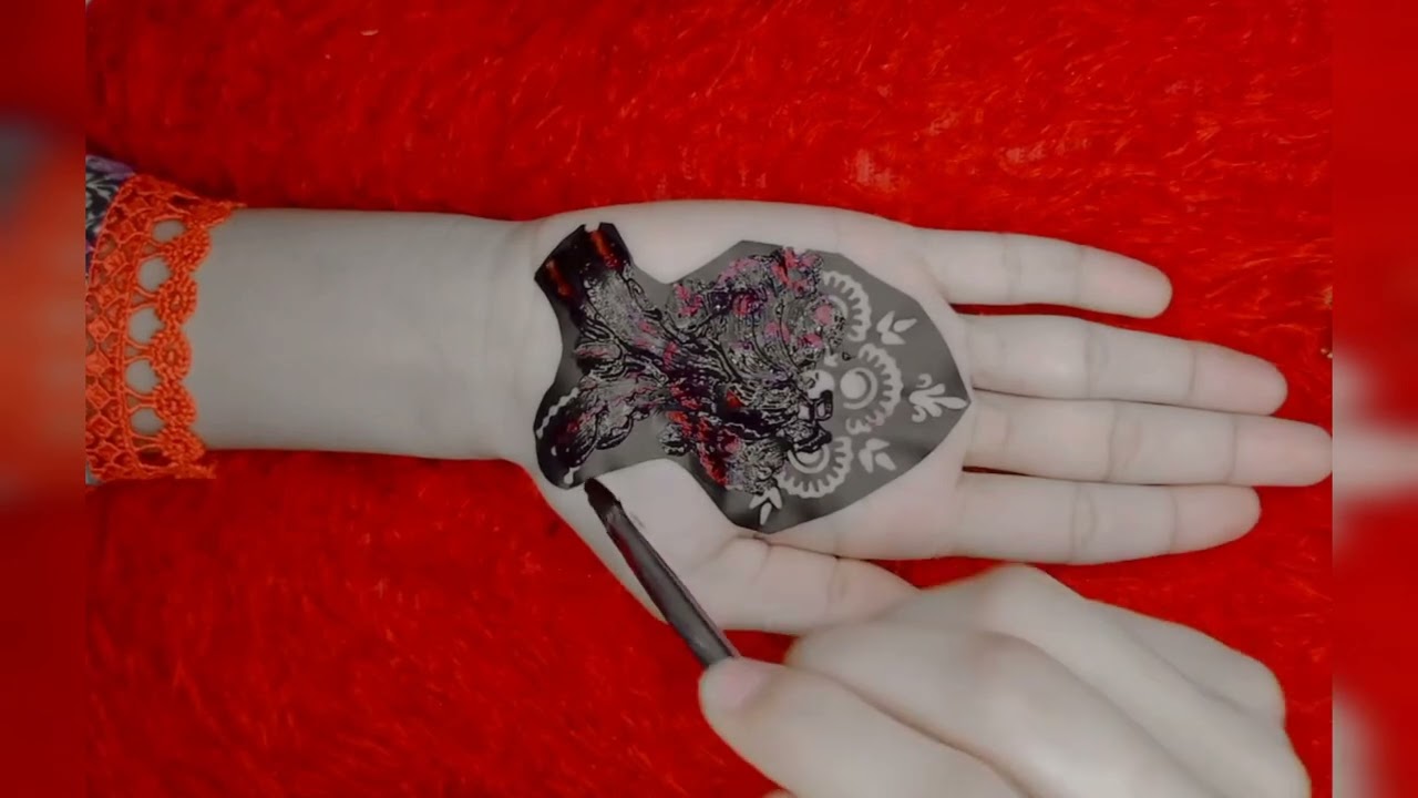 Beautiful flower mehndi sticker design