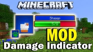 Minecraft Hit Splat Damage Indicator MOD