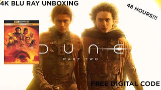 Dune: Part 2 4K Blu Ray Unboxing Free Digital Code 48 Hours!!!