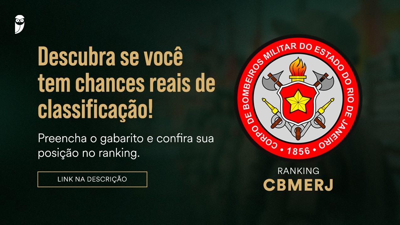 Gabarito CFO-CBMERJ 2026: correção de prova ao vivo