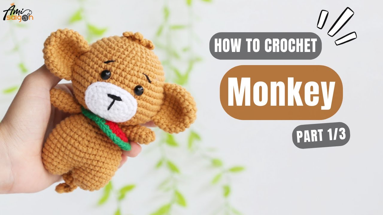 #661 | Monkey Amigurumi (1/3) | How To Crochet Animals Amigurumi | @AmiSaigon