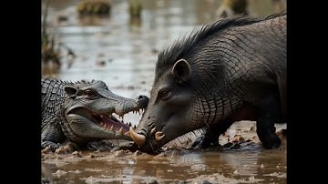 Crocodile vs Wild Boar | Ultimate Battle for Survival in the Wild!