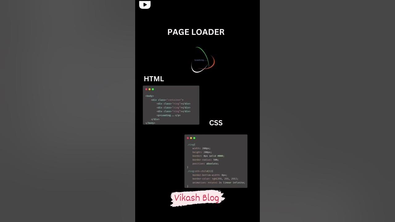 Page Loader | HTML | CSS #shorts #softwareengineer #softwareengineer # ... image.