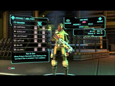 XCOM: Enemy Unknown - Assault Class Tutorial, Run & Gun, Squaddie Unlocked HD Gameplay PS3