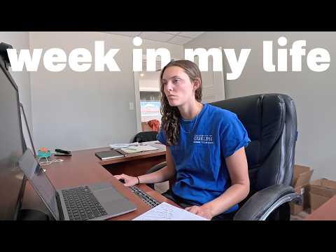a chill work week in my life 💻🌱📄 | office days, reading updates, & a sad garden!