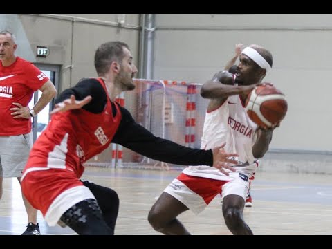 ნაკრების ვარჯიში რიგის ოლიმპიურ ცენტრში და კომენტარები: ილიას ზუროსი, ბექა ბურჯანაძე, თად მაკფადენი