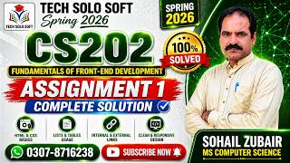 CS202 Assignment 1 Solution Spring 2026 | CS202 Assignment 1 2026 | 100% Solved | Tech Solo Soft