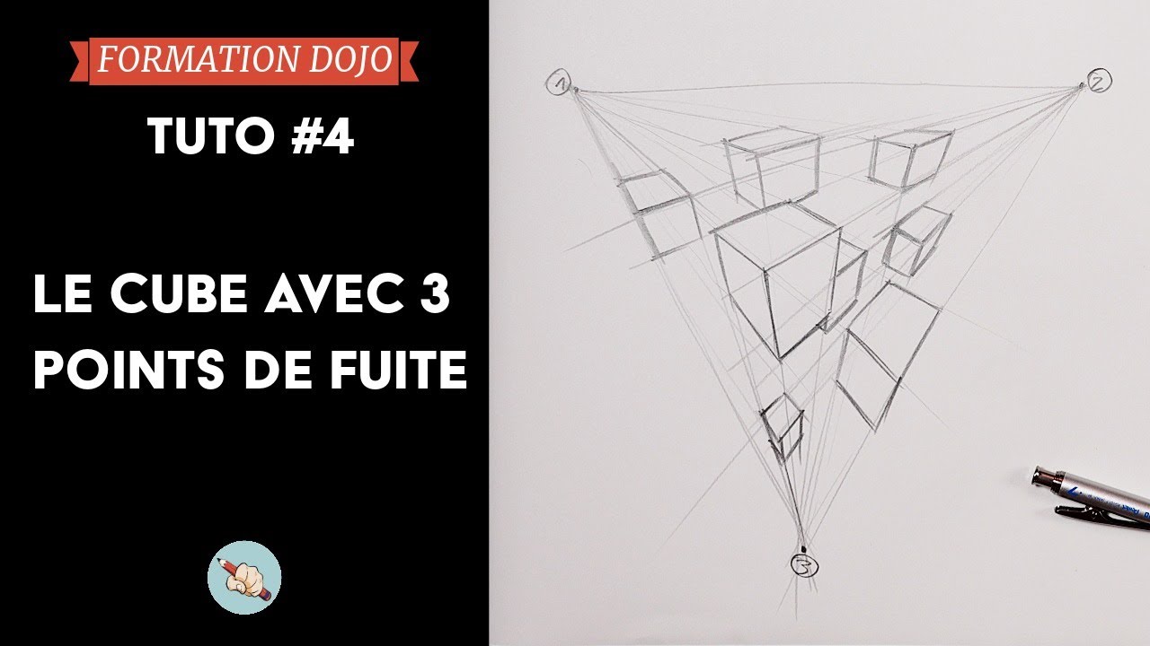 Le cube avec 3 points de fuite - YouTube
