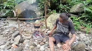 Solo Camping Solo Bushcraft indonesia,coffee in the river