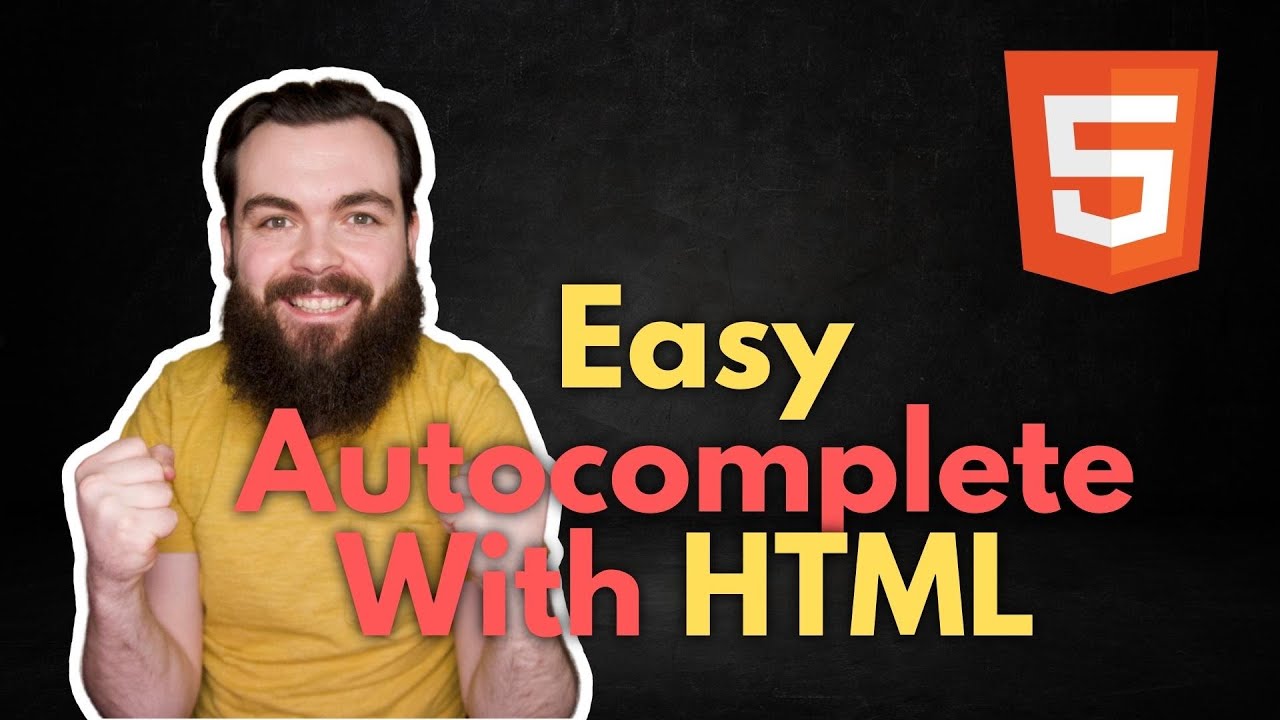 Easy Autocomplete/Suggestions for Inputs With Just HTML5 | Datalist Tag HTML