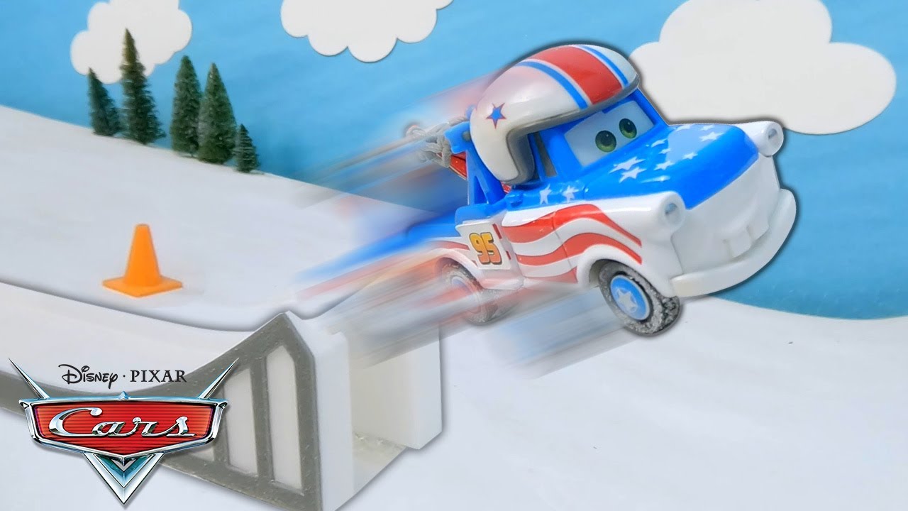Mater the Greater's Epic Snow Jump! | Pixar Cars