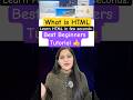 What is HTML || Basics of HTML &amp; Perfect HTML tutorial for beginners #html