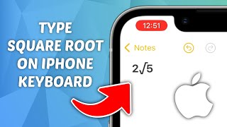 How to Type Square Root (√ ) on iPhone keyboard