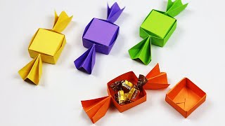 Diy Paper Chocolate Gift Box Origami Mini Gift Idea How To Make A Paper Gift Box Candy Box