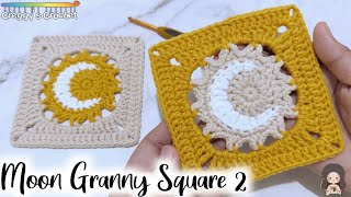 CROCHET “Moon” Granny Square 2 | Tutorial