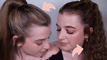 HOW TO WEAR PONYTAIL EXTENSIONS | Insert Name Here (INH) Hair Review & Try On • Melody Collis