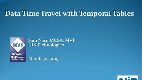Data Time Travel with Temporal Tables