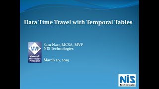 Data Time Travel with Temporal Tables