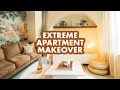 Extreme organic modern apartment makeover on a budget