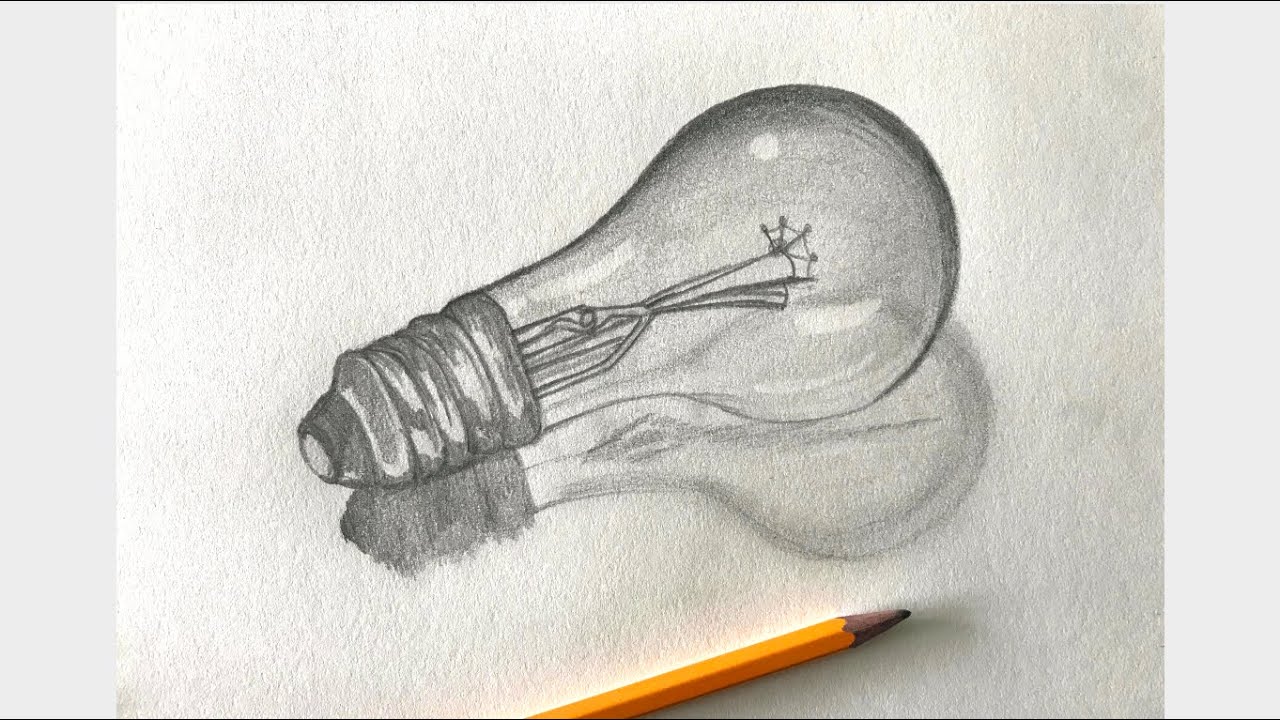 Sketch Challenge Week 9  How To Draw Light Bulb  Object Drawing  YouTube