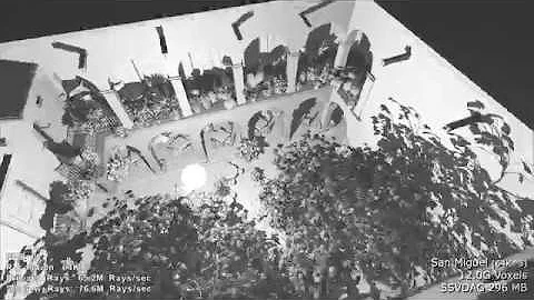 Symmetry-aware Sparse Voxel DAGs (SSVDAGs) for compression-domain tracing of high-resolution scenes