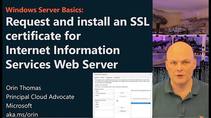 Request and install SSL Certificate on Internet Information Services (IIS) on Windows Server 2025.
