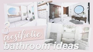 3 Aesthetic Bathroom Ideas Roblox Bloxburg Youtube - bathroom roblox game