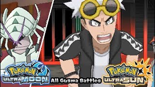 Pokemon UltraSun & UltraMoon - All Guzma Battle (HQ)