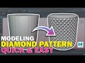 MAYA For Beginners 3D Modeling Diamond Patterns MAYA For Beginners 3D Modeling Diamond Patterns