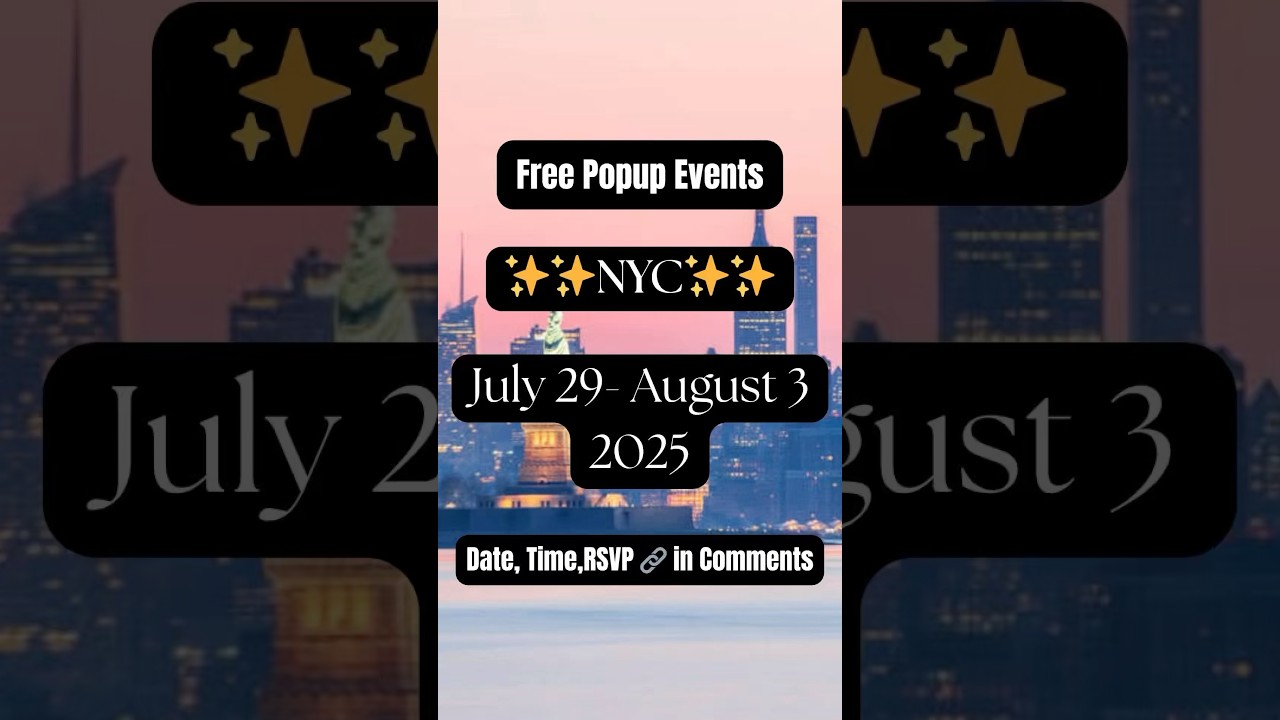 Free NYC Popup Events 