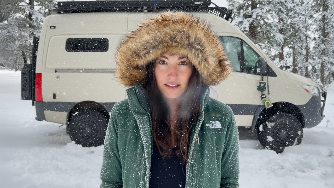WINTER SNOWSTORM Survival | Living in a Van & Truck (Holiday Edition)