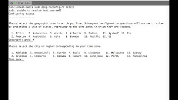 configure timezone on cumulus linux