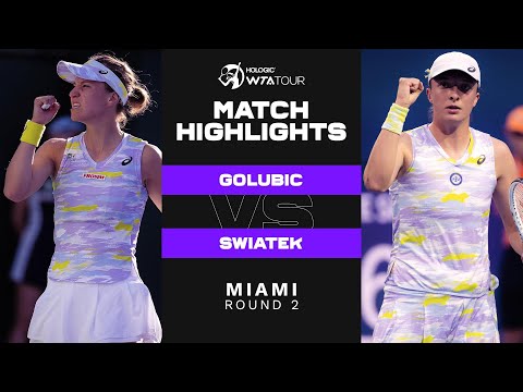 Viktorija Golubic vs. Iga Swiatek | 2022 Miami Round 2 | WTA Match Highlights