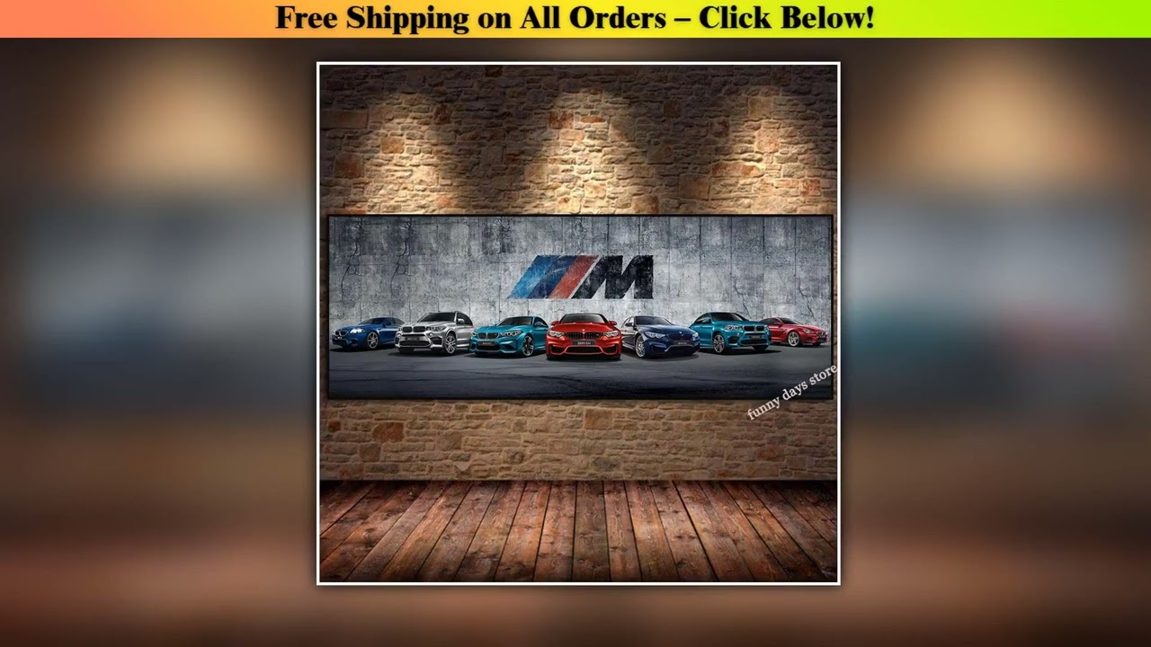 Supercar B M W Luxury Car M3 Family Poster M Series Evolution Car Canvas Painting Print Modern