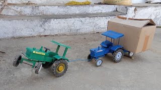 mini tractor laya box  diy mini tractor trolley