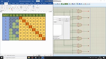 SIMULASI DEMULTIPLEXER 1 TO 8 PROTEUS - MK RANGKAIAN DIGITAL 2 PSTE UNISKA