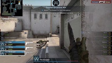 dumb cheater cheating with knife in csgo in overwatch