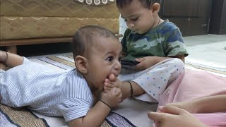 Brother eating sister's feet - Raksha bhandan special 2023