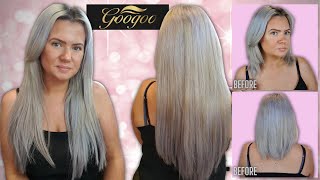 GOO GOO HAIR FITTING MY OWN TAPE IN HAIR EXTENSIONS | Clare Walch