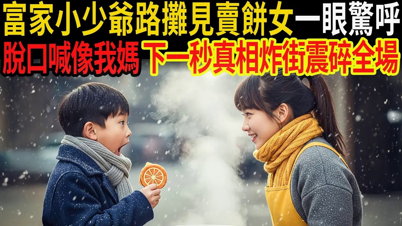 富家小少爺在路邊攤看到賣餅女孩，喊出「跟我媽媽一樣！」下一秒真相震碎整條街！
